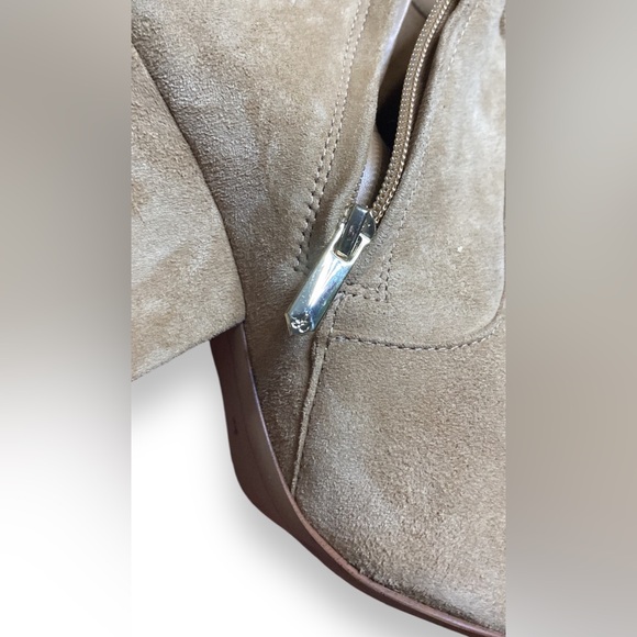 Sam Edelman Roden Women's Pointed Toe Camel Suede Ankle Slouch Booties - Picture 4 of 9